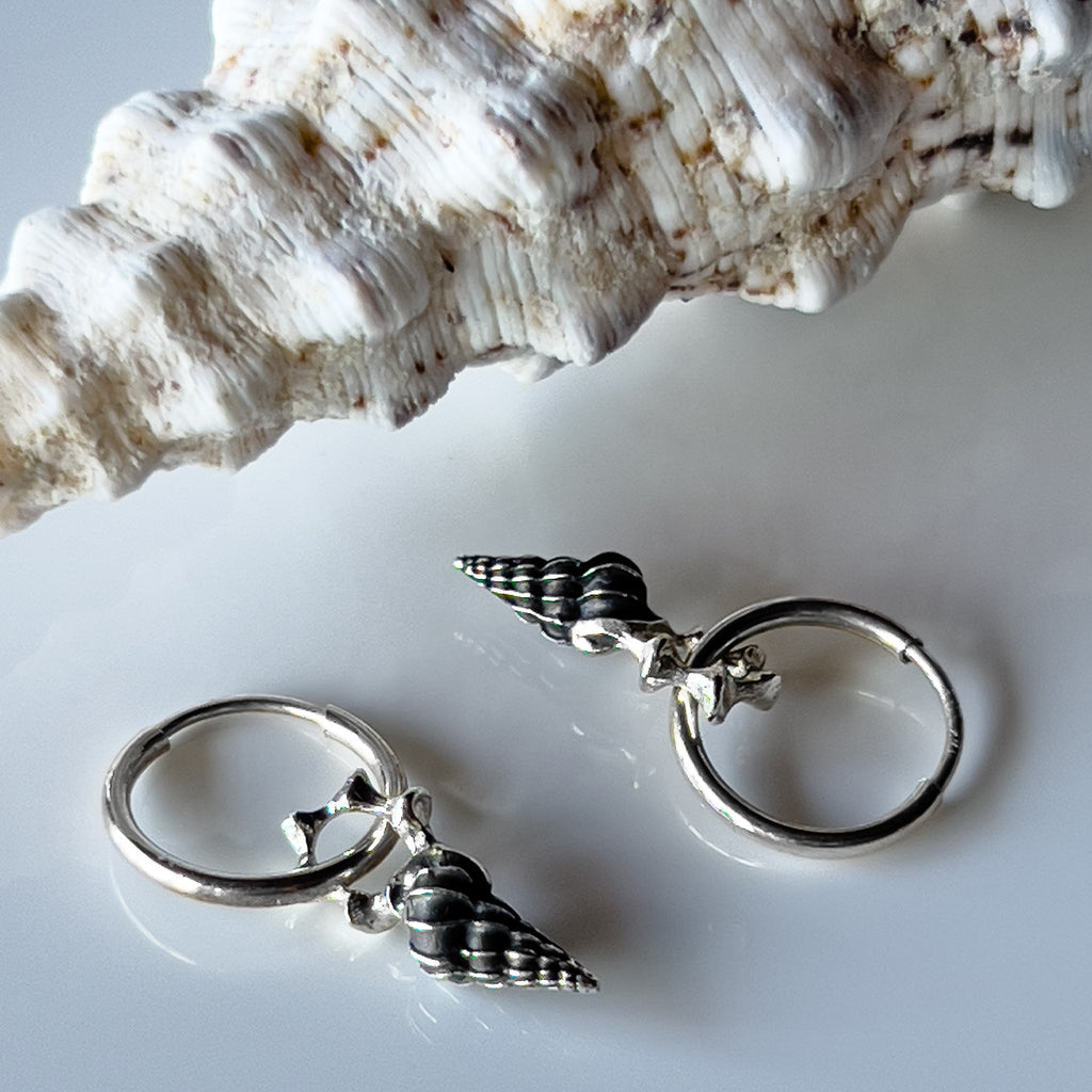Spiral Charm Earrings- Silver | Kirsten Muenster Jewelry