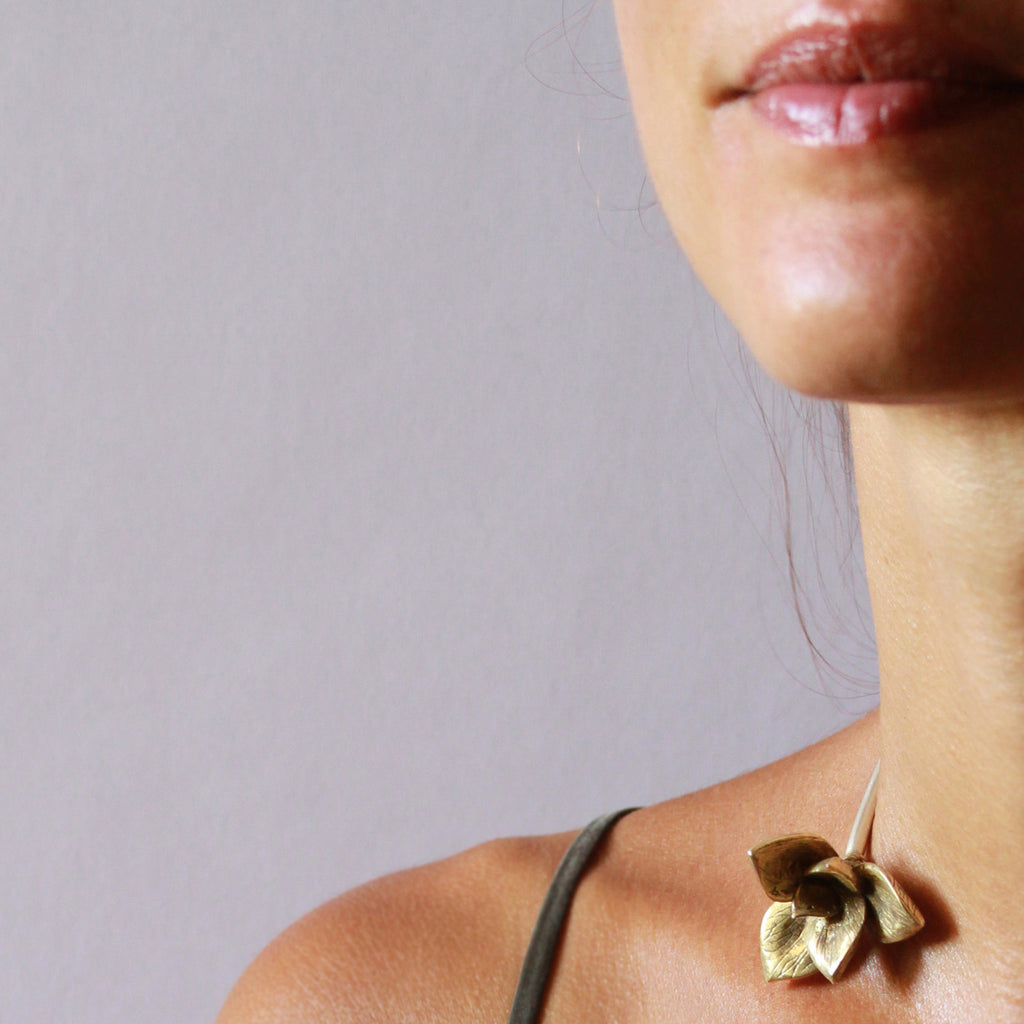 Bloom Neck Cuff - Brass | Kirsten Muenster Jewelry