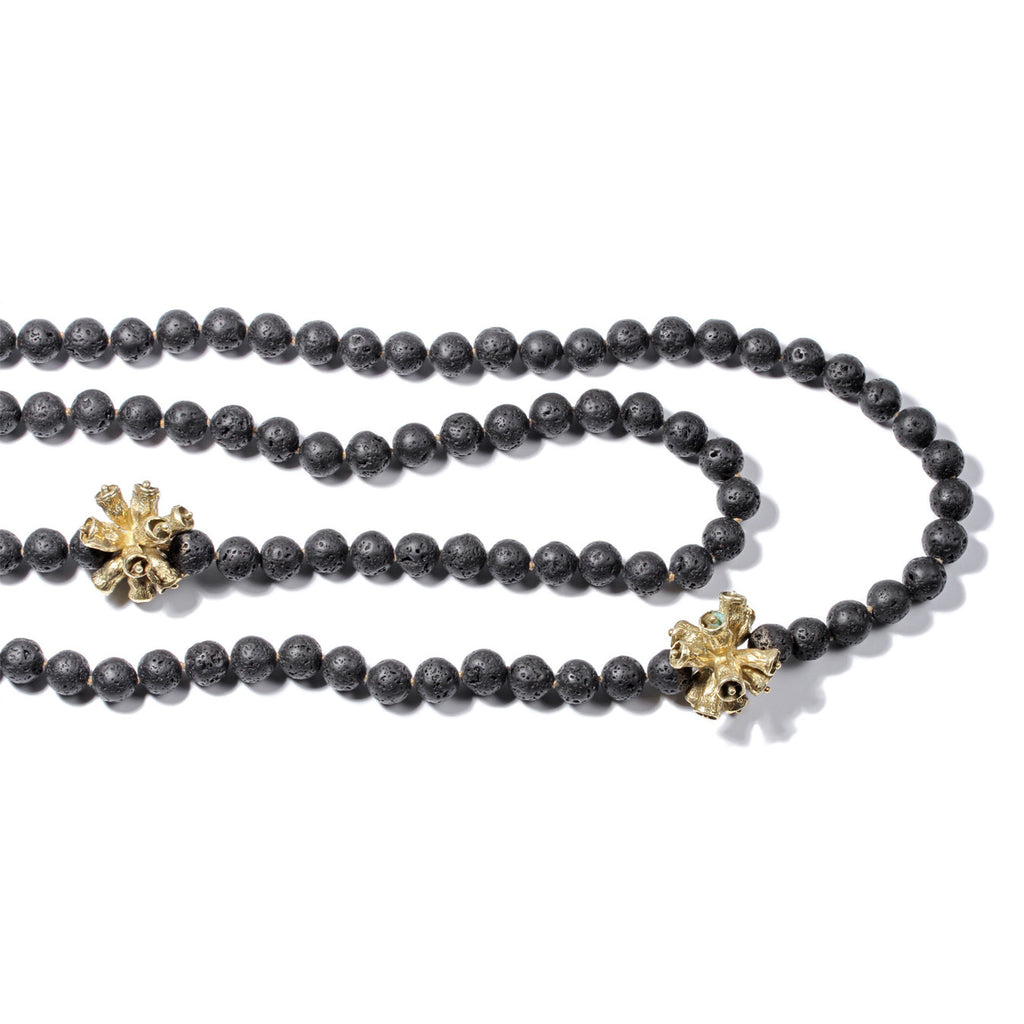 Black Lava & Bell Pod Necklace | Kirsten Muenster Jewelry