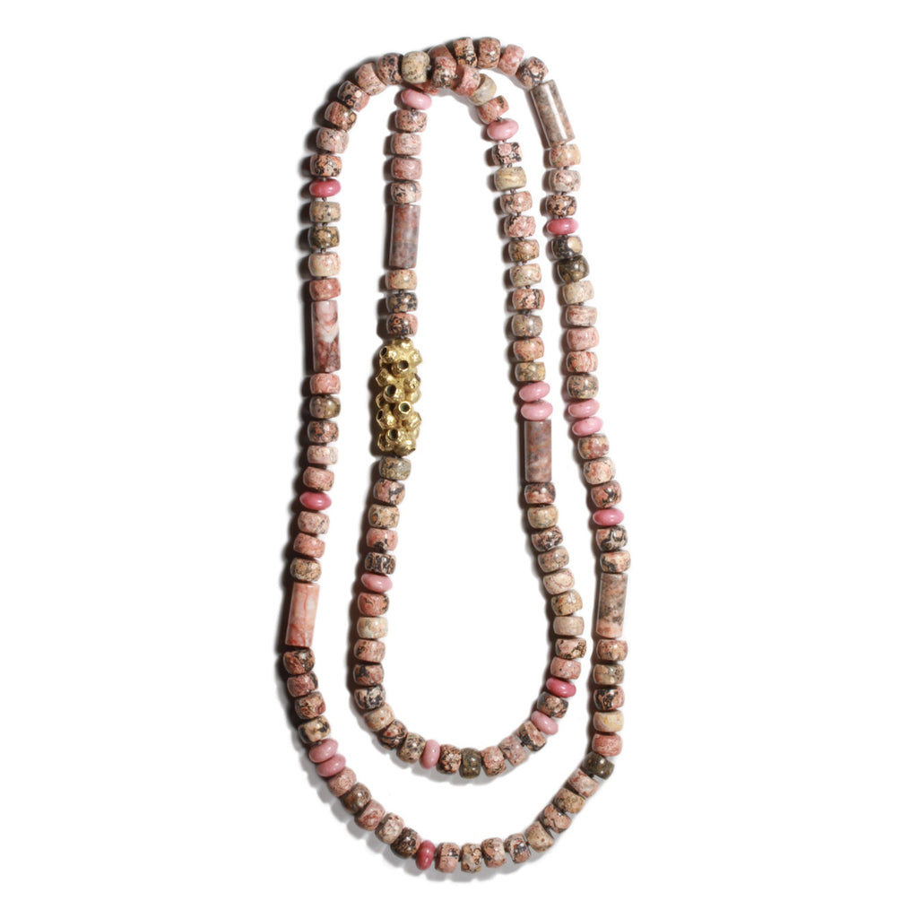 Snakeskin Jasper & Callistemon Pod Necklace | Kirsten Muenster Jewelry