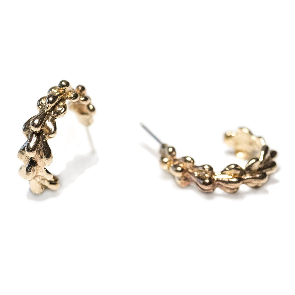 Willow Hoop Earrings - Yellow Bronze | Kirsten Muenster Jewelry