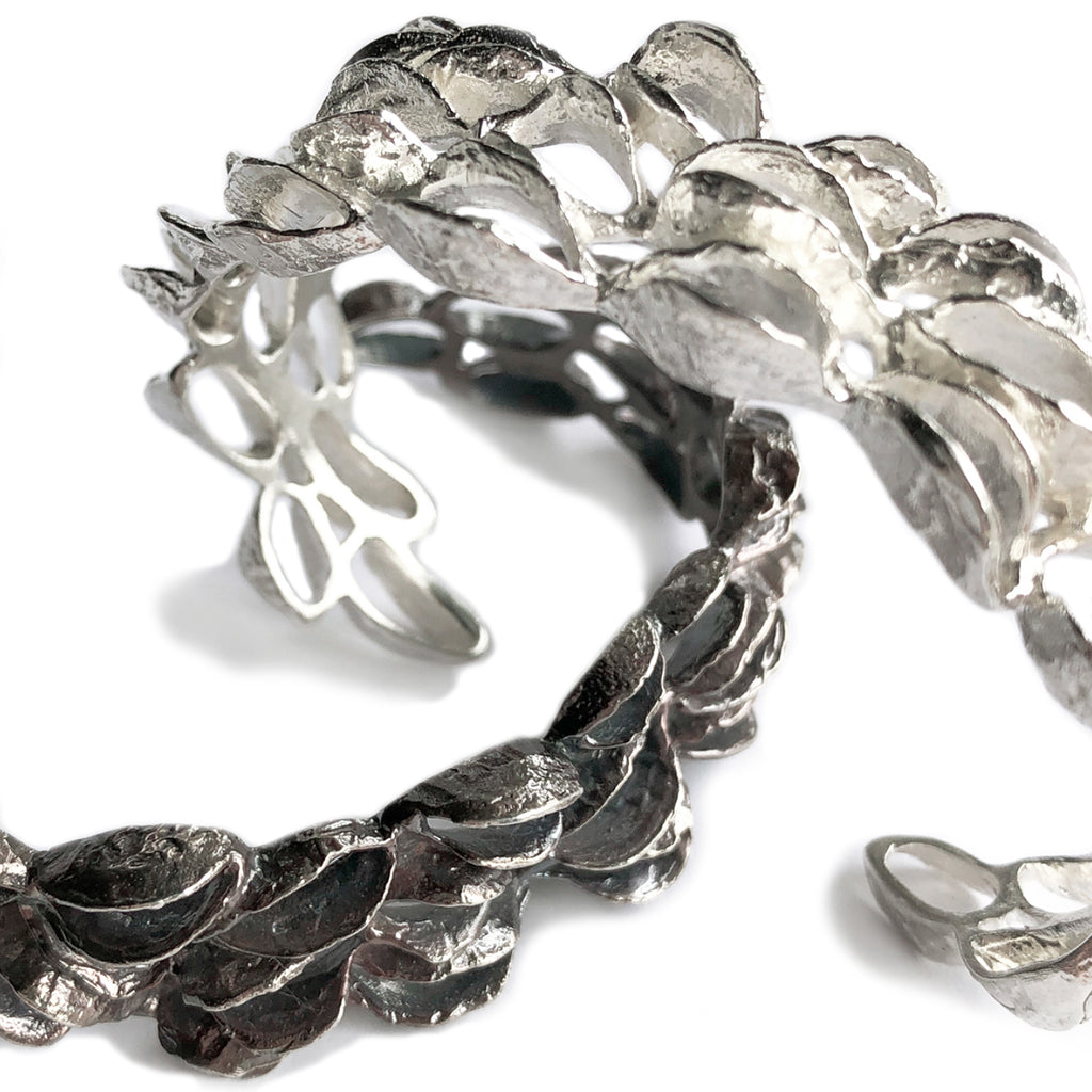 Small Banksia Cuff Bracelet - Silver | Kirsten Muenster Jewelry