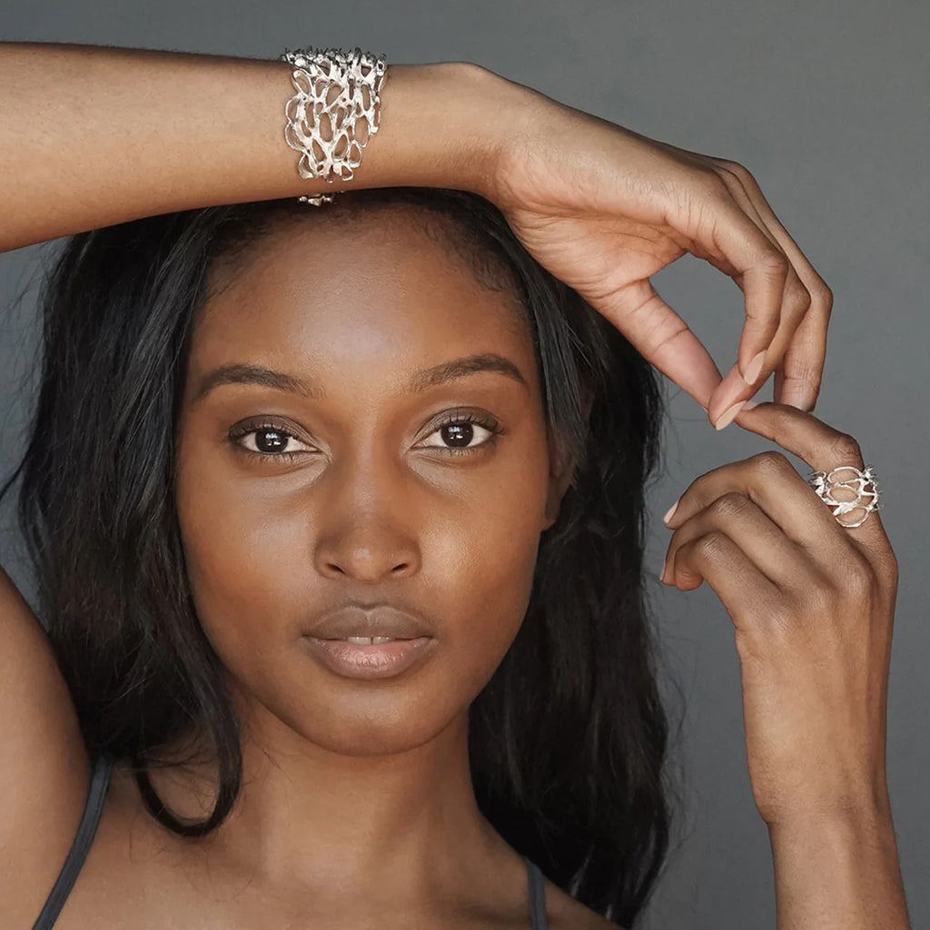 Xlarge Banksia Cuff Bracelet - Yellow Bronze | Kirsten Muenster Jewelry