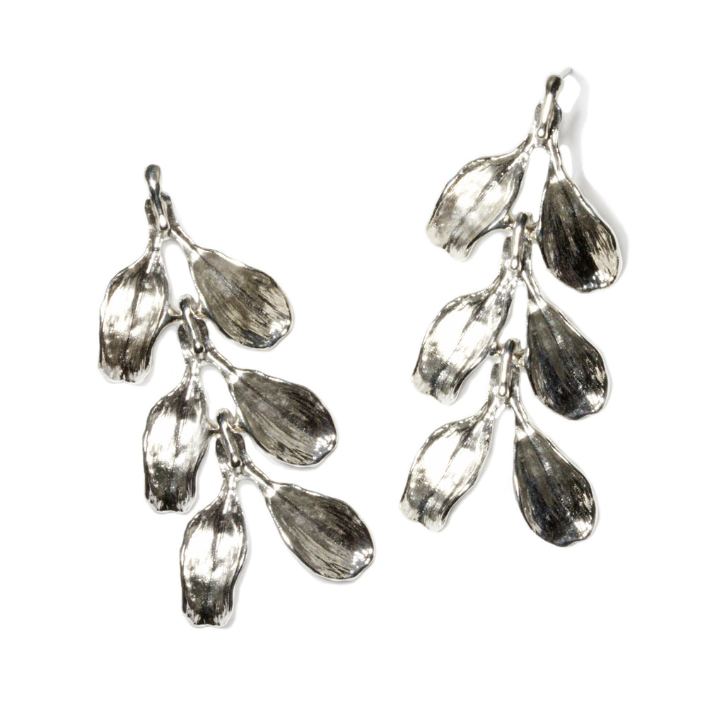 Dyad Three Tier Earrings - Silver | Kirsten Muenster Jewelry