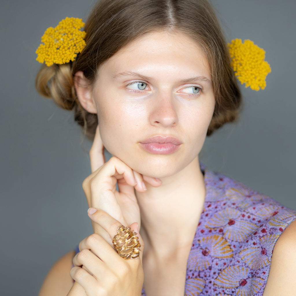 Banksia Root Ring - Yellow Bronze | Kirsten Muenster Jewelry
