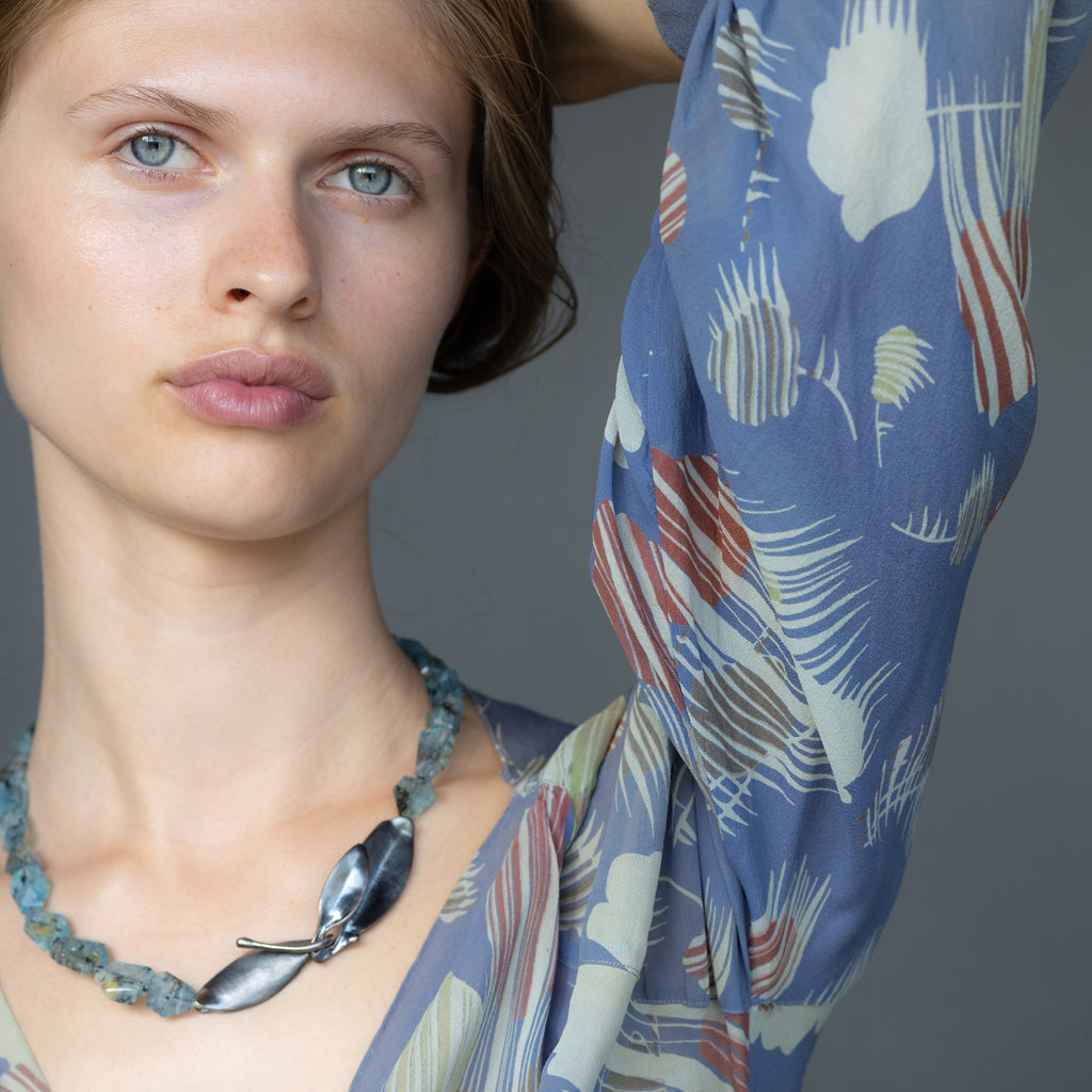 Dendritic Aquamarine Necklace | Kirsten Muenster Jewelry