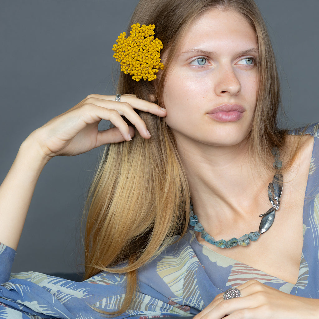 Dendritic Aquamarine Necklace | Kirsten Muenster Jewelry