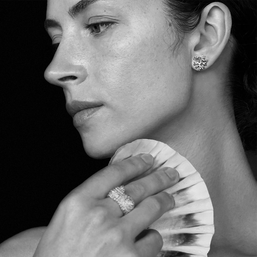 Fan Earrings - Silver | Kirsten Muenster Jewelry