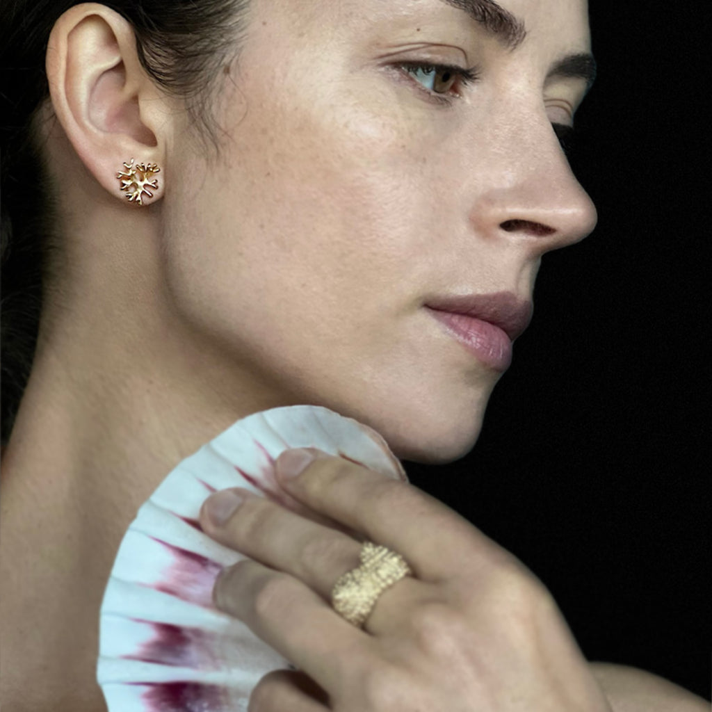 Fan Earrings - Gold | Kirsten Muenster Jewelry