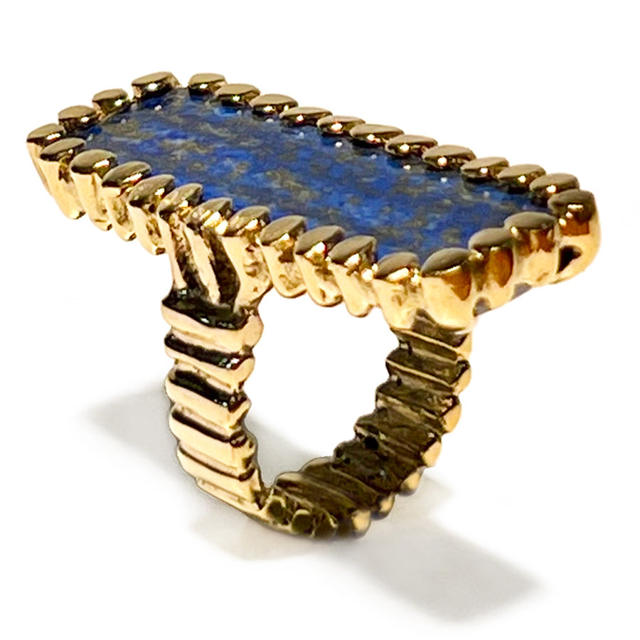 Gold and Lapis One of a Kind Ring | Kirsten Muenster Jewelry