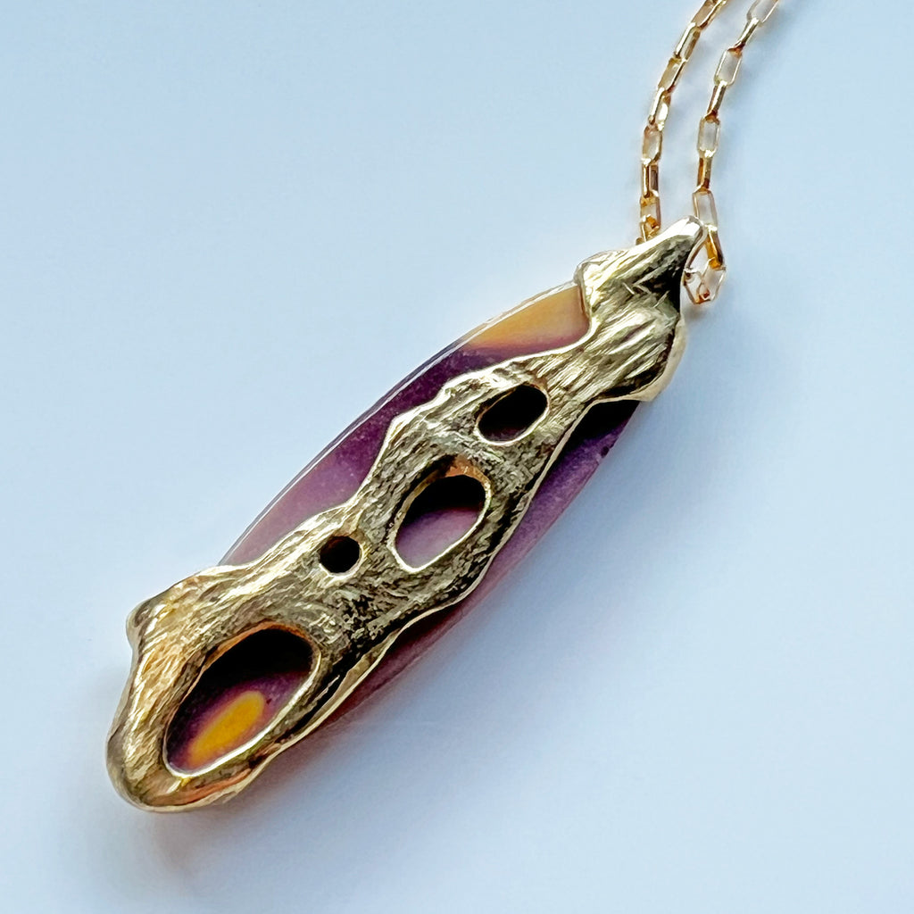 Enfolded Jasper Shell Pendant | Kirsten Muenster Jewelry