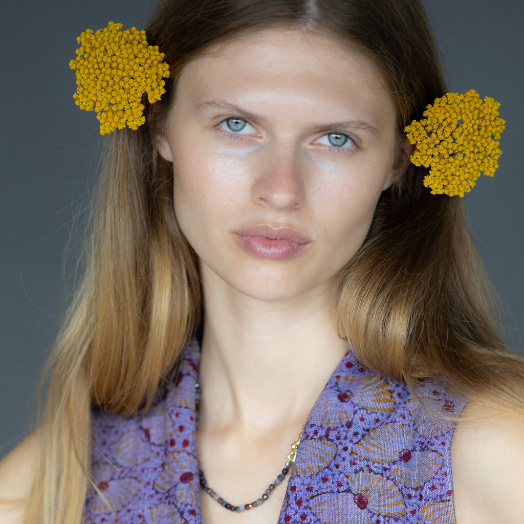 Ruby & Sapphire Cube Bead Necklace | Kirsten Muenster Jewelry