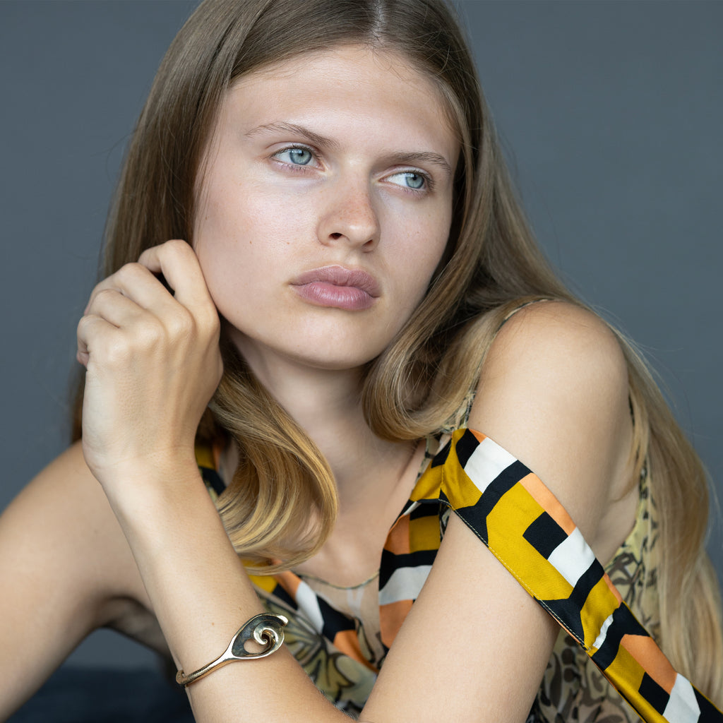 Slide Cuff Bracelet - Yellow Bronze | Kirsten Muenster Jewelry