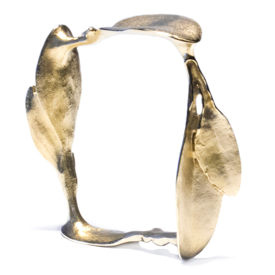 Gold Square Leaves Bracelet | Kirsten Muenster Jewelry