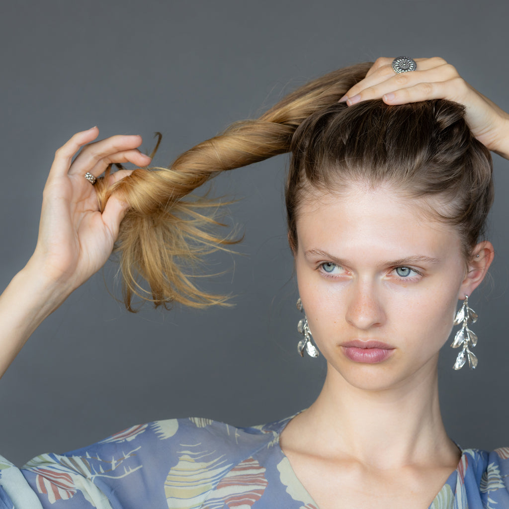 Dyad Three Tier Earrings - Silver | Kirsten Muenster Jewelry