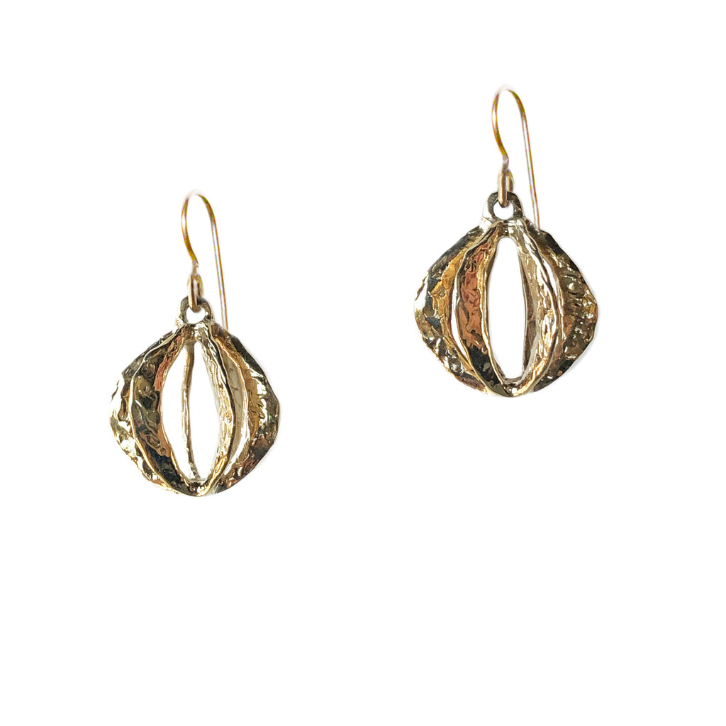 Lantern Earrings - Yellow Bronze | Kirsten Muenster Jewelry