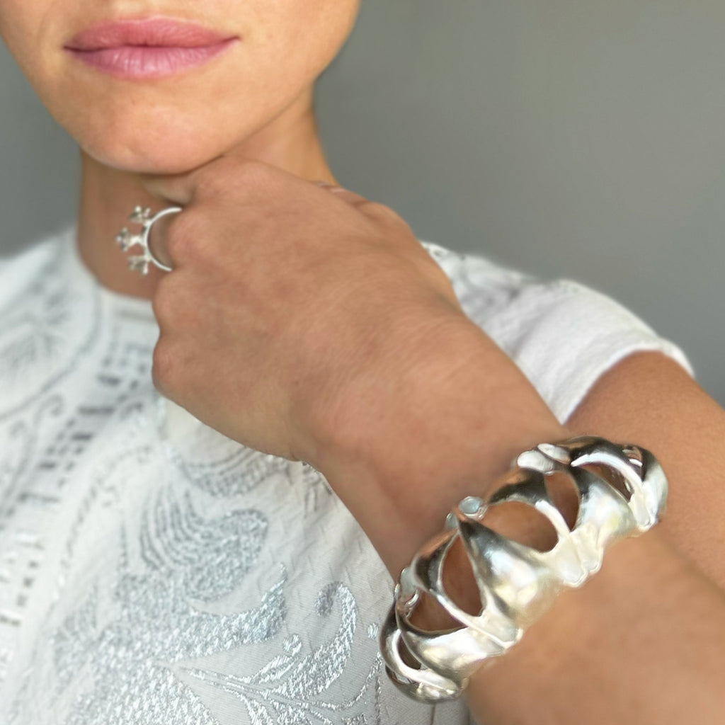 Feast Cuff Bracelet - Silver | Kirsten Muenster Jewelry