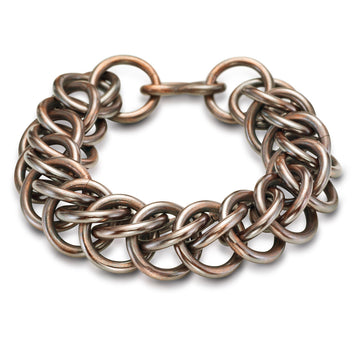 Large Half Persian Chain Bracelet Oxidized Bronze  
