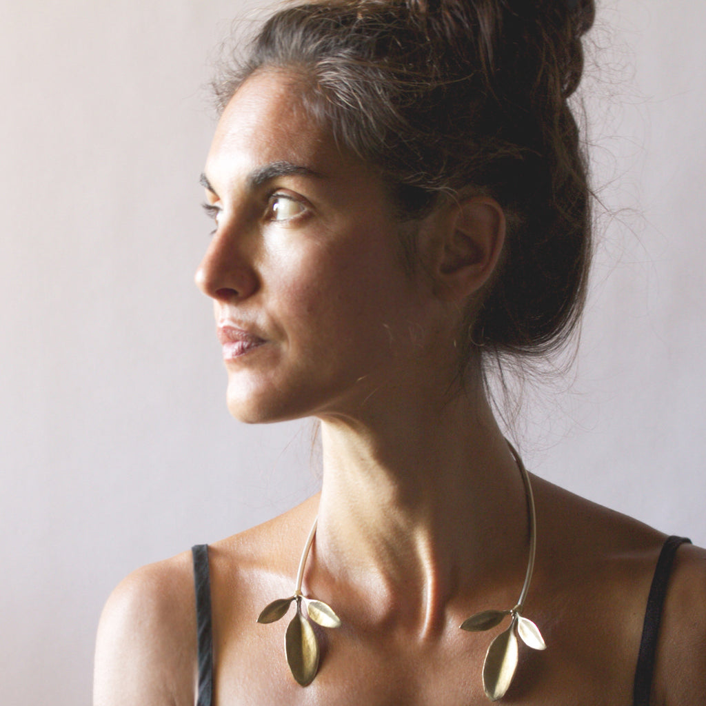 Leaves Neck Cuff - Silver | Kirsten Muenster Jewelry