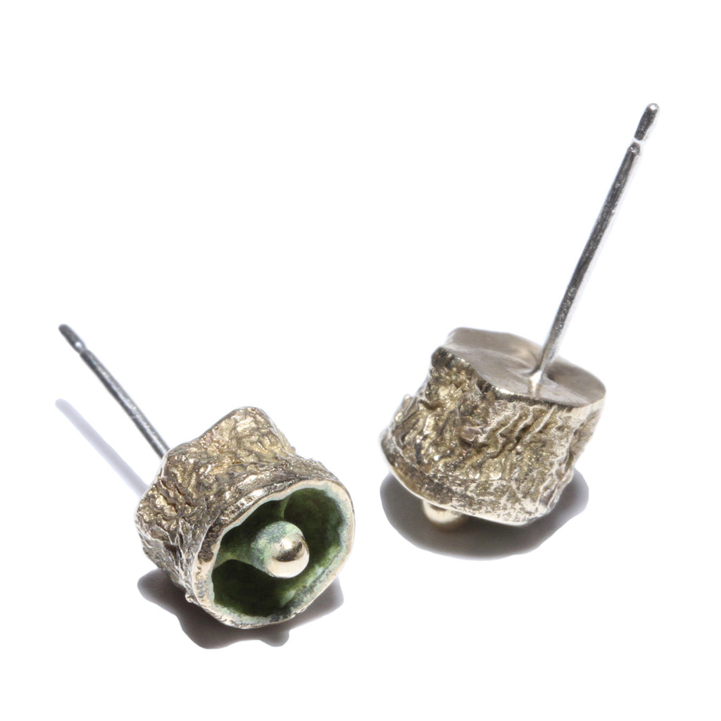 Bell Pod Earrings - Yellow Bronze | Kirsten Muenster Jewelry