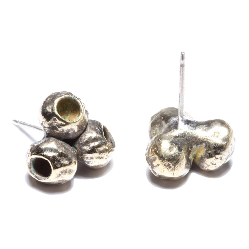 TriPod Earrings - Yellow Bronze | Kirsten Muenster Jewelry