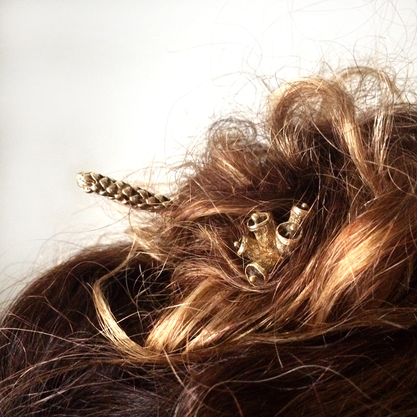 kirsten Muenster Araucaria Hair Stick - Brass Araucaria Hair Stick - Yellow Bronze | Kirsten Muenster Jewelry main image 2