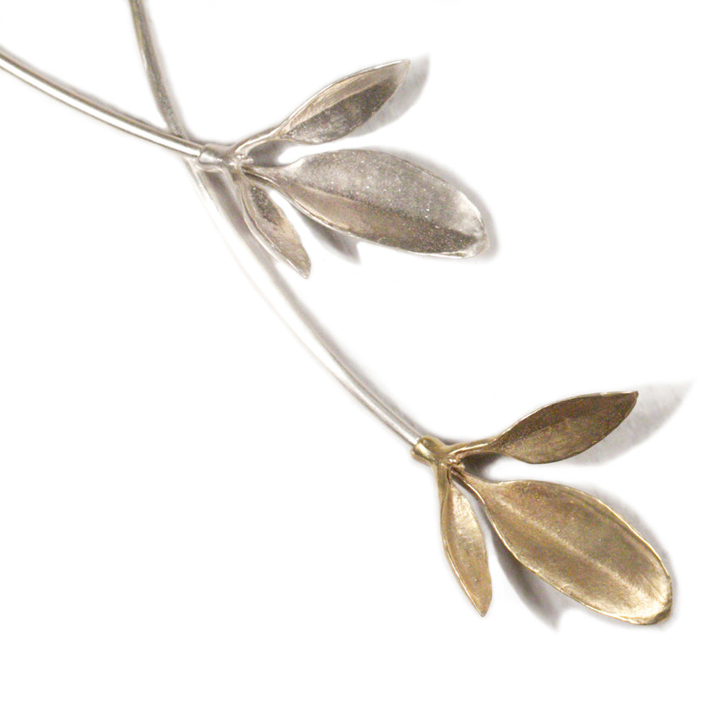 Leaves Neck Cuff - Silver | Kirsten Muenster Jewelry