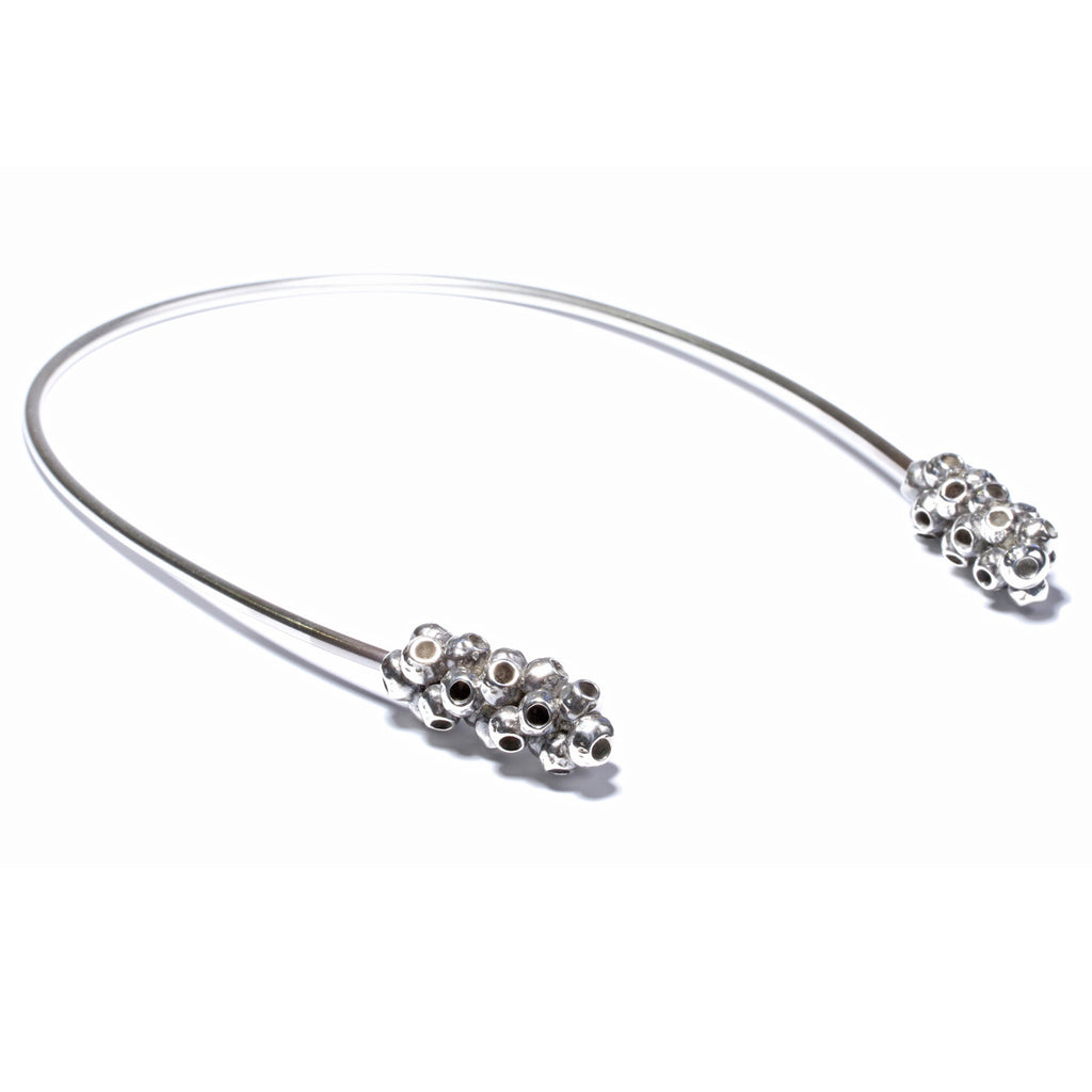 Callistemon Pod Neck Cuff - Silver | Kirsten Muenster Jewelry