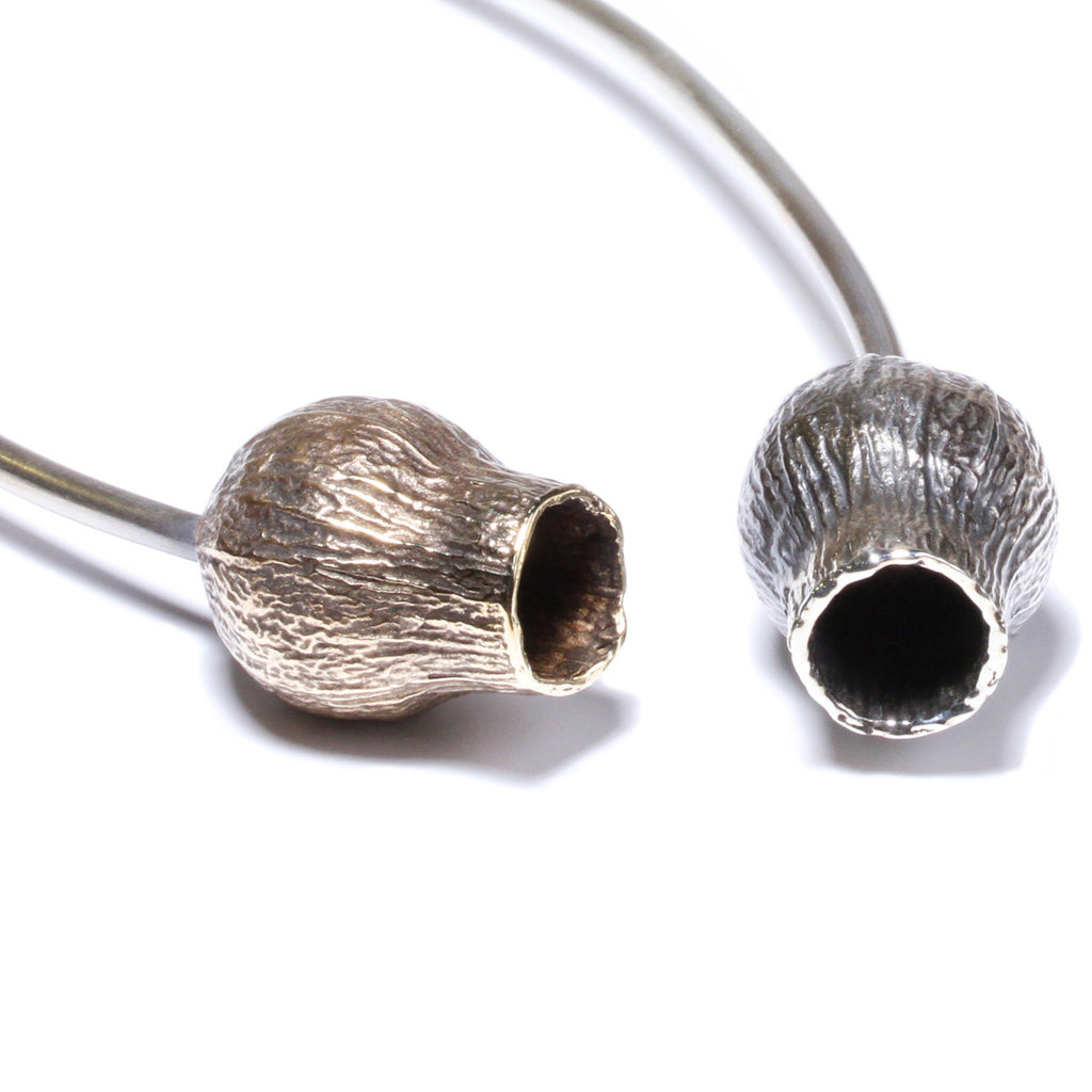 Eucalyptus Pod Neck Cuff - Silver | Kirsten Muenster Jewelry