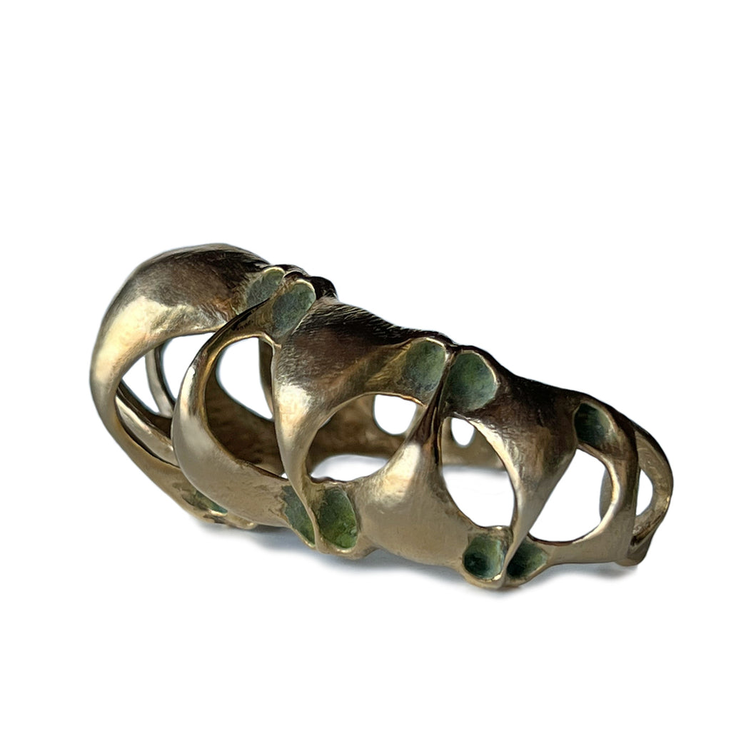 Feast Cuff Bracelet - Yellow Bronze | Kirsten Muenster Jewelry