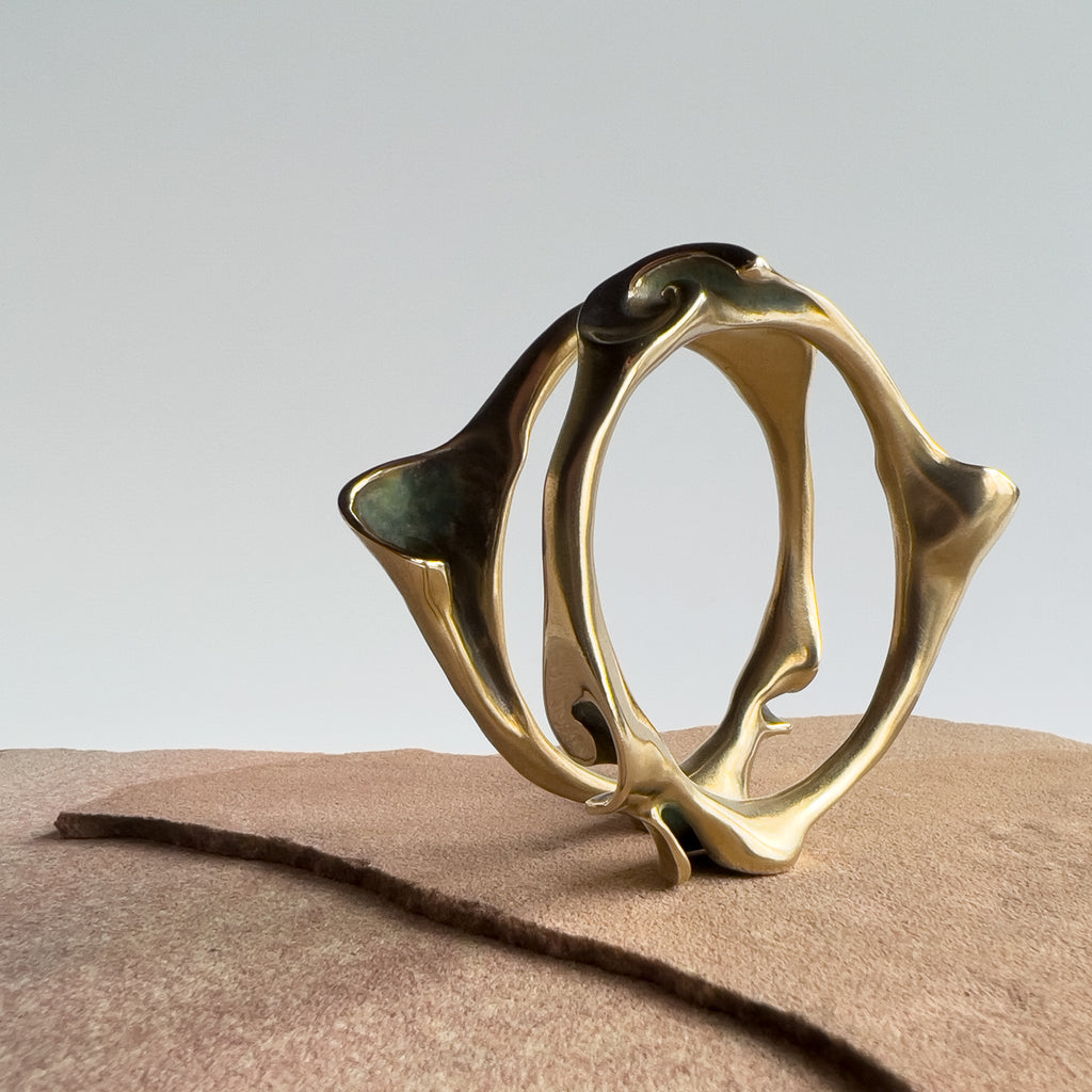 Slide Bangle - Yellow Bronze | Kirsten Muenster Jewelry