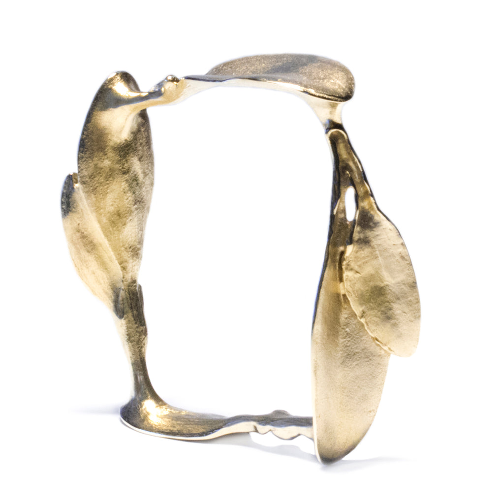 Square Leaves Bracelet - Yellow Bronze | Kirsten Muenster Jewelry