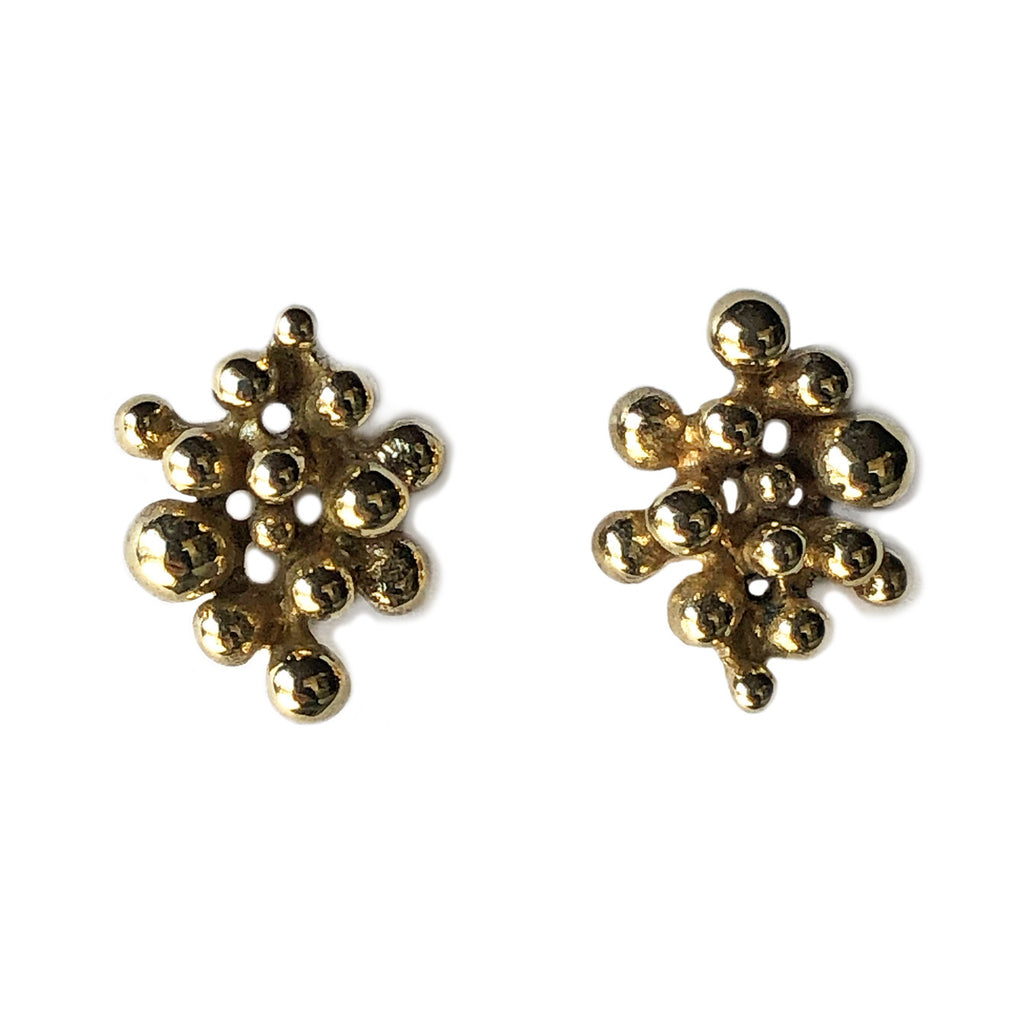 Particle Earrings - Yellow Bronze | Kirsten Muenster Jewelry
