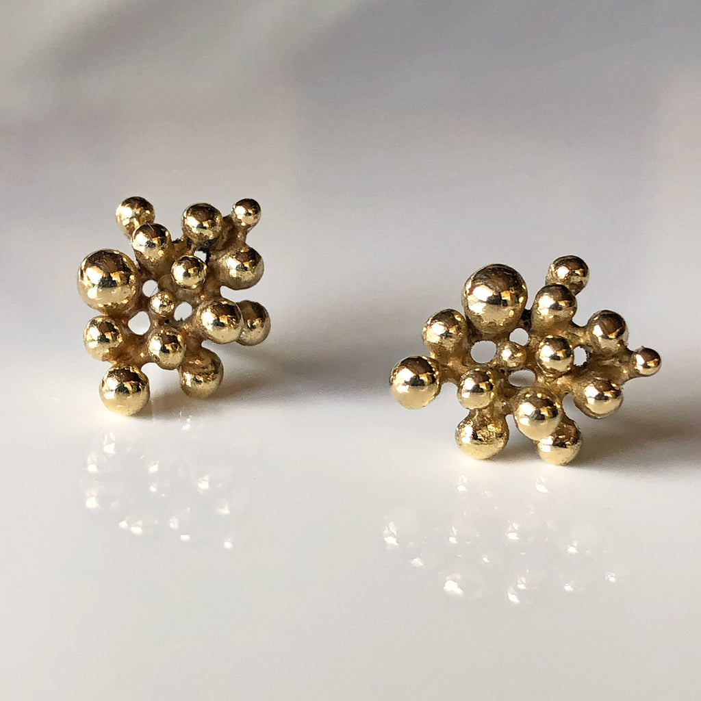 Particle Earrings - Yellow Bronze | Kirsten Muenster Jewelry