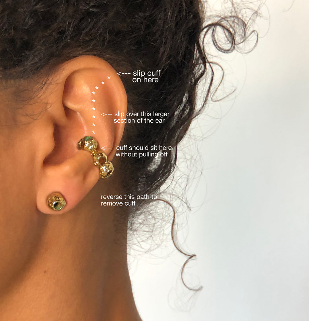 Callistemon Ear Cuff - Yellow Bronze | Kirsten Muenster Jewelry