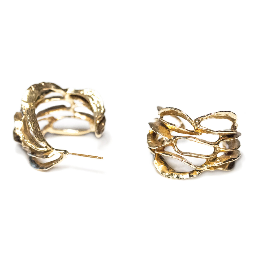 Banksia Hoop Earrings - Gold   