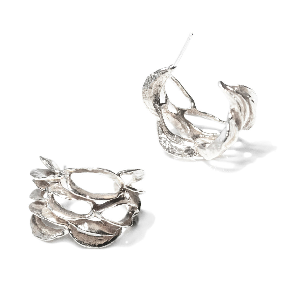 Banksia Hoop Earrings - Silver | Kirsten Muenster Jewelry