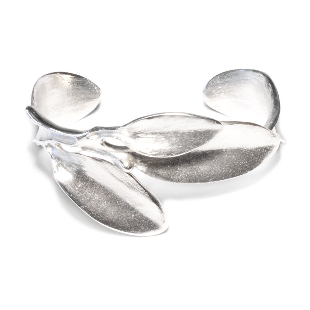 Leaves Cuff Bracelet - Silver | Kirsten Muenster Jewelry