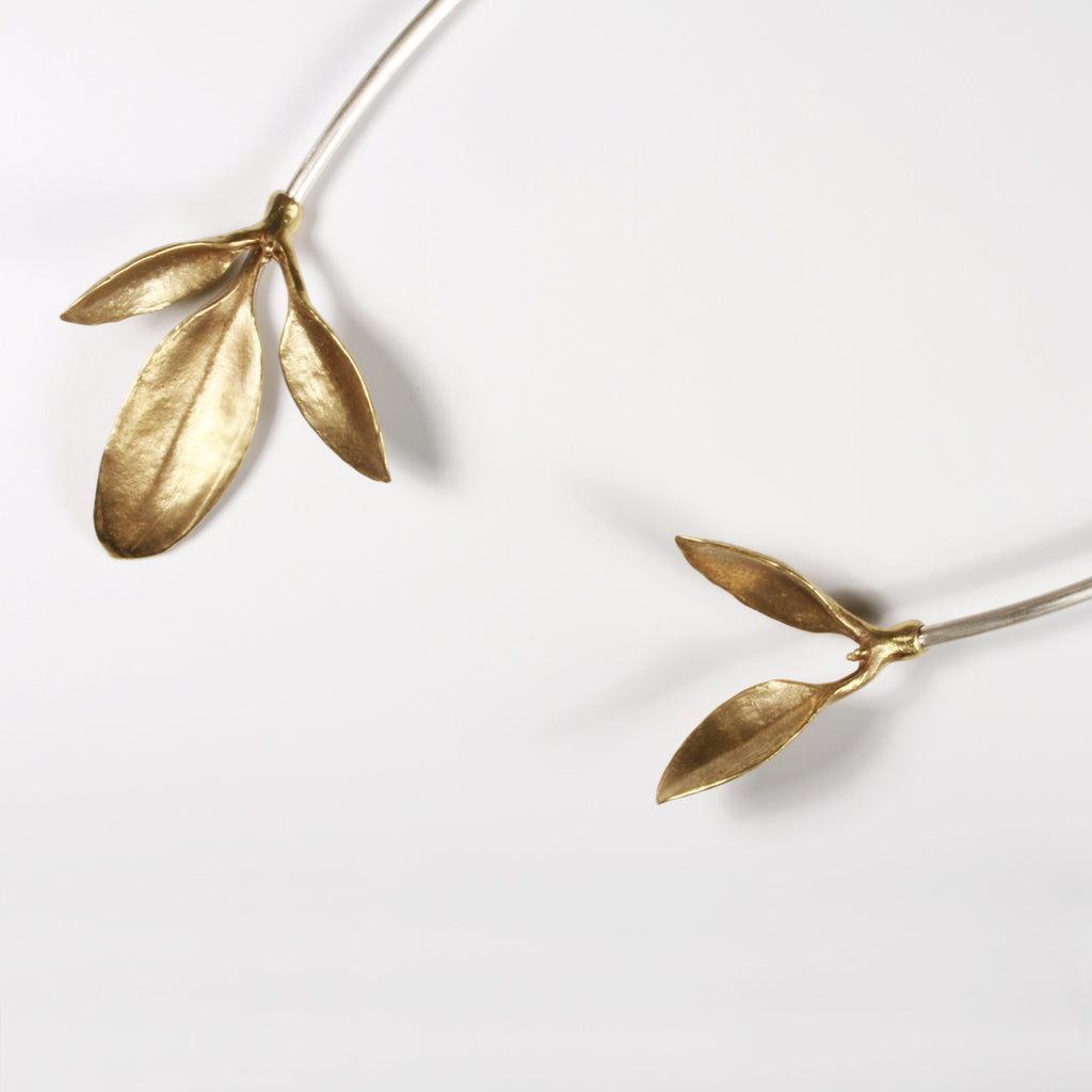 Asymmetric Leaves Neck Cuff | Kirsten Muenster Jewelry