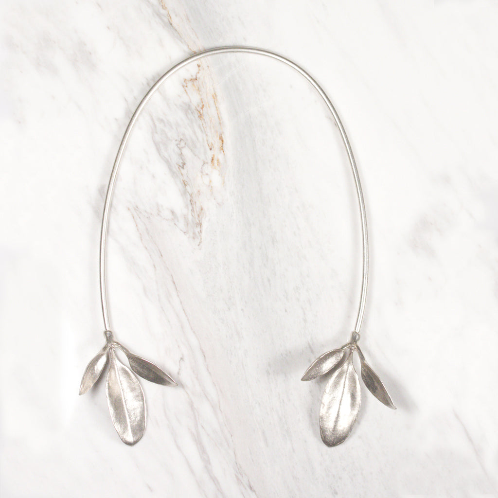 Leaves Neck Cuff - Silver | Kirsten Muenster Jewelry
