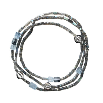 Labradorite & Actinolite in Quartz Necklace | Kirsten Muenster Jewelry