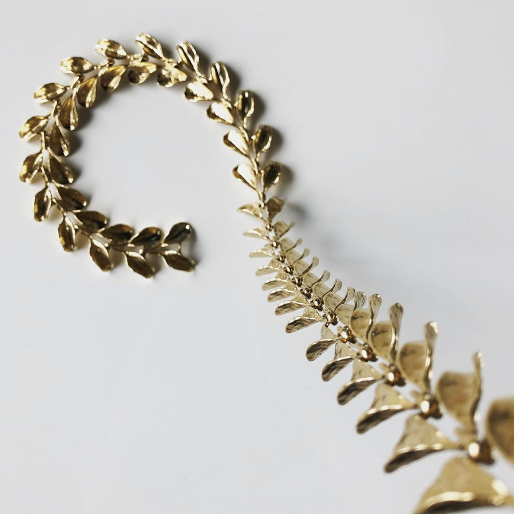 Dyad Link Necklace - Yellow Bronze   