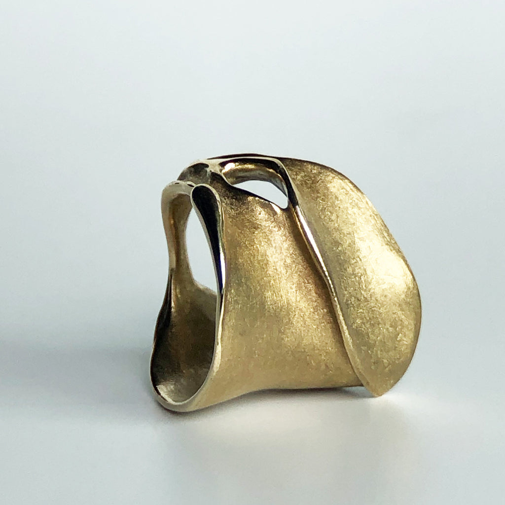 Leaves Ring - Yellow Bronze | Kirsten Muenster Jewelry