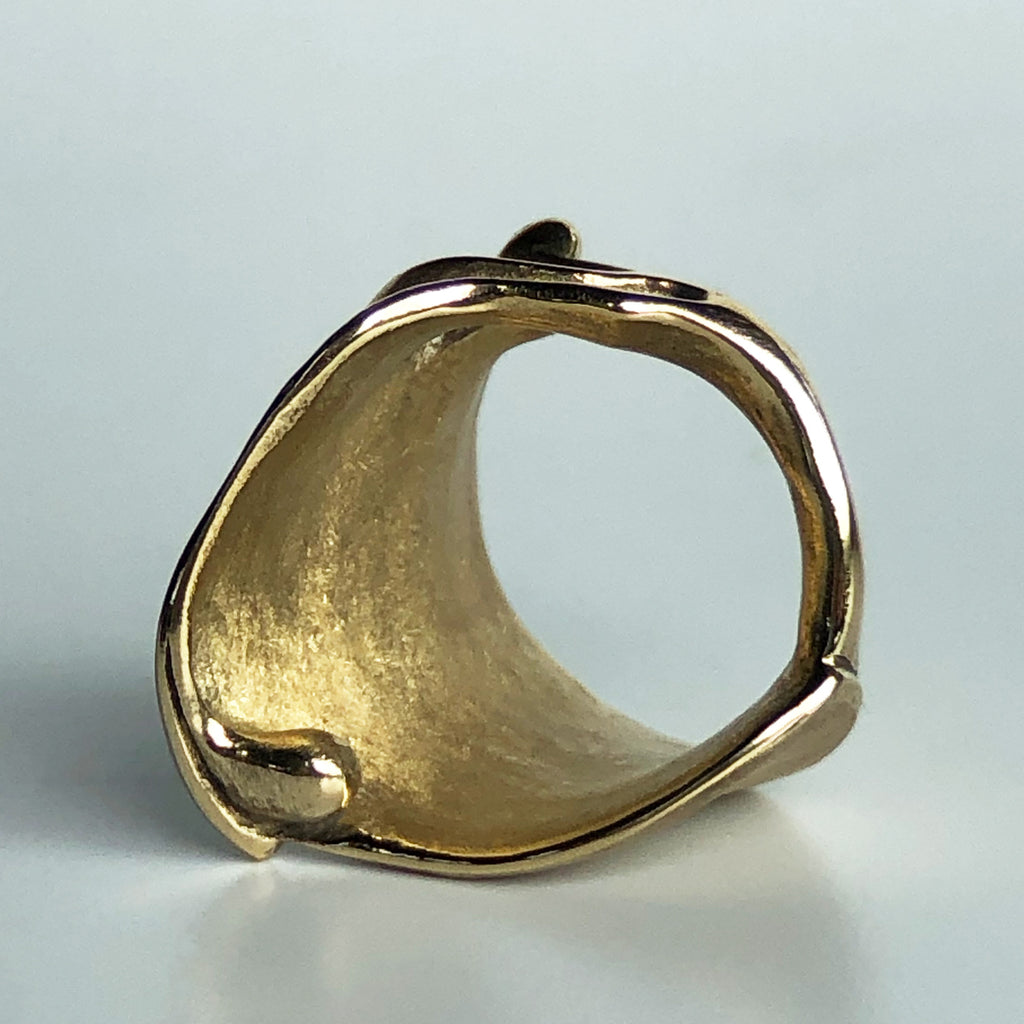 Leaves Ring - Yellow Bronze | Kirsten Muenster Jewelry