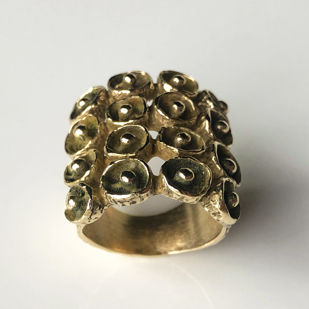 Mosaic Ring - Yellow Bronze | Kirsten Muenster Jewelry