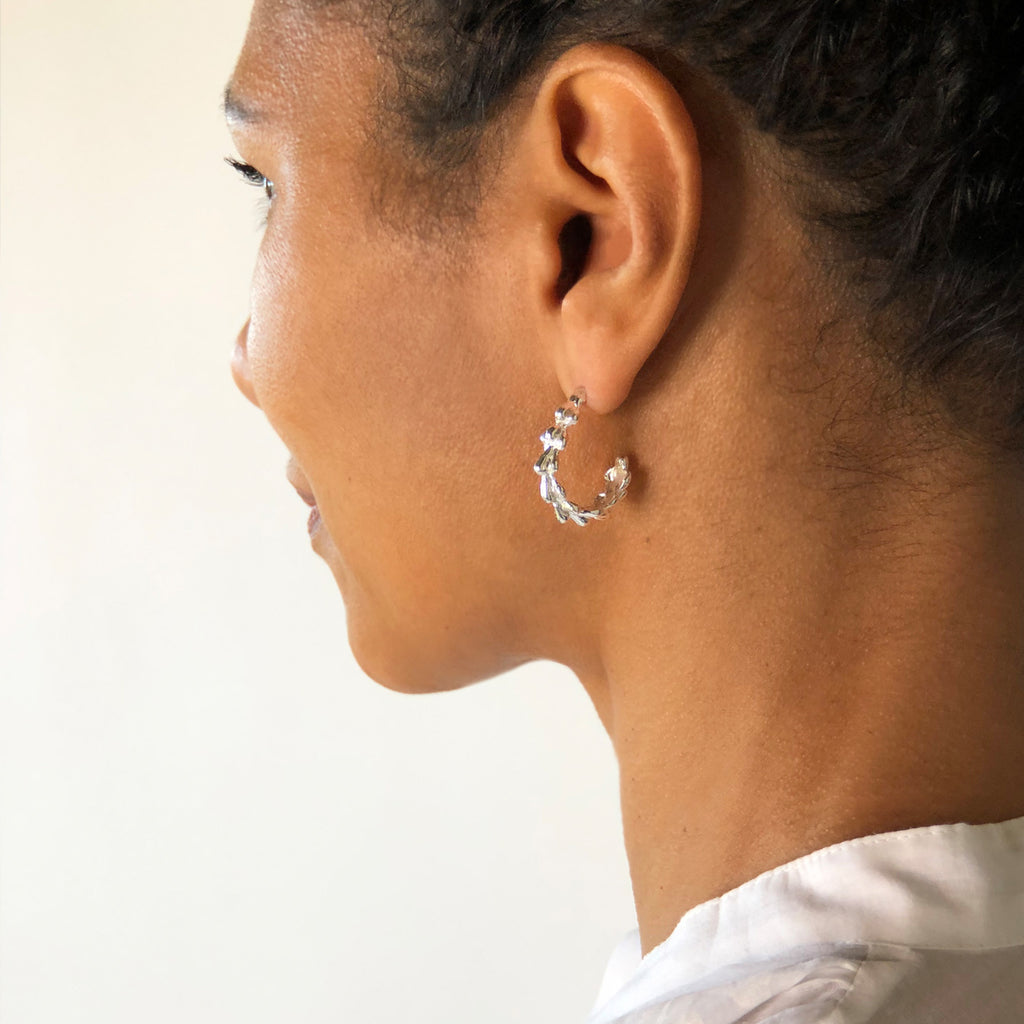 Willow Hoop Earrings - Silver | Kirsten Muenster Jewelry