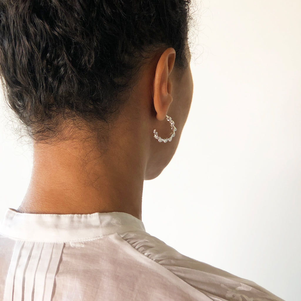 Willow Hoop Earrings - Silver | Kirsten Muenster Jewelry