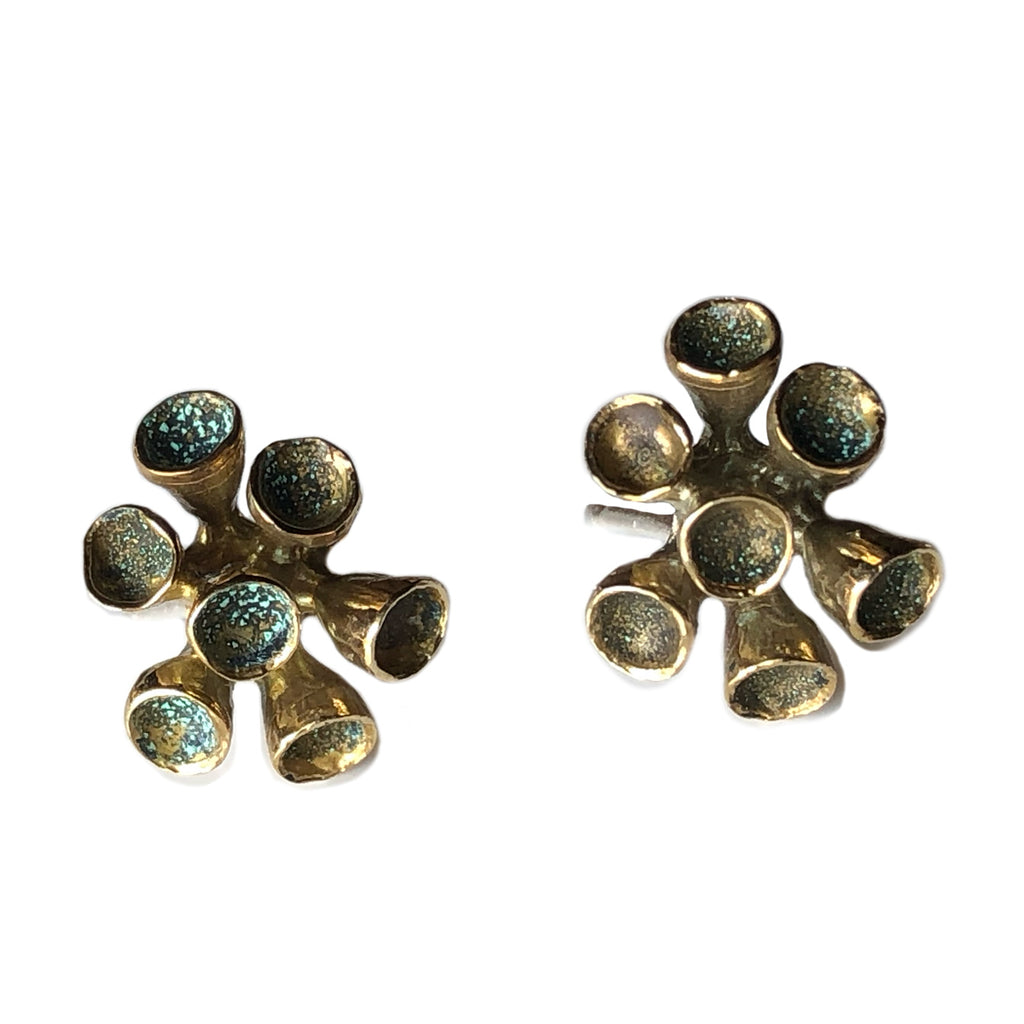 Bell Bouquet Earrings - Yellow Bronze   