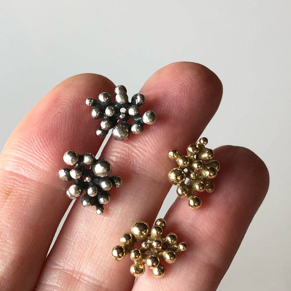 Particle Earrings - Yellow Bronze | Kirsten Muenster Jewelry