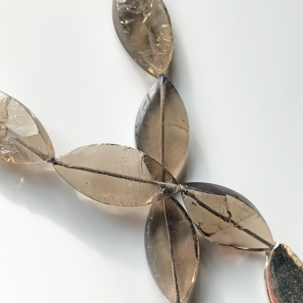 Smokey Quartz Collar with Leaves Clasp | Kirsten Muenster Jewelry